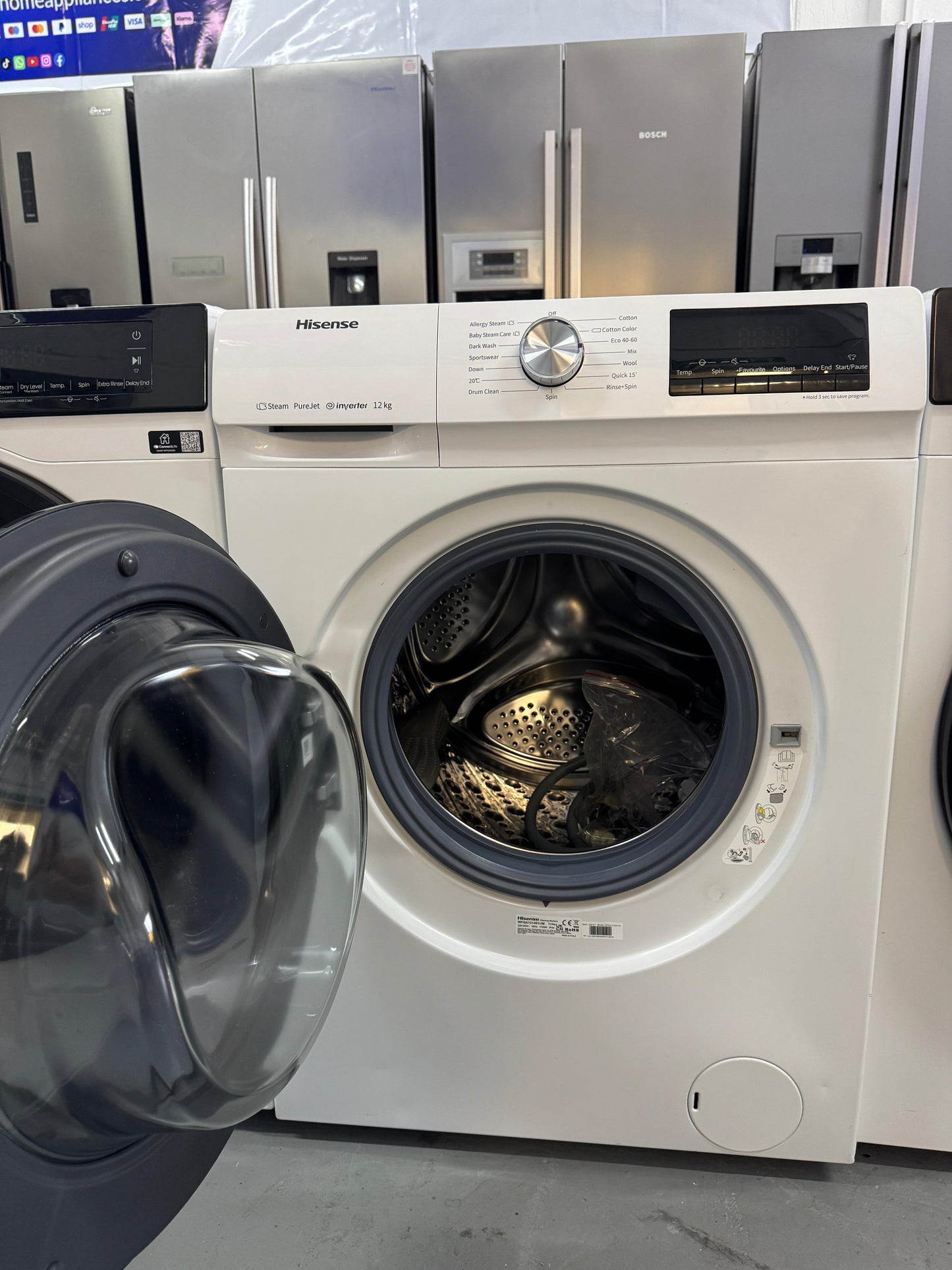 Refurbished Hisense 12 kg Steam PureJet Washing Machine | WFQY1214EVJM