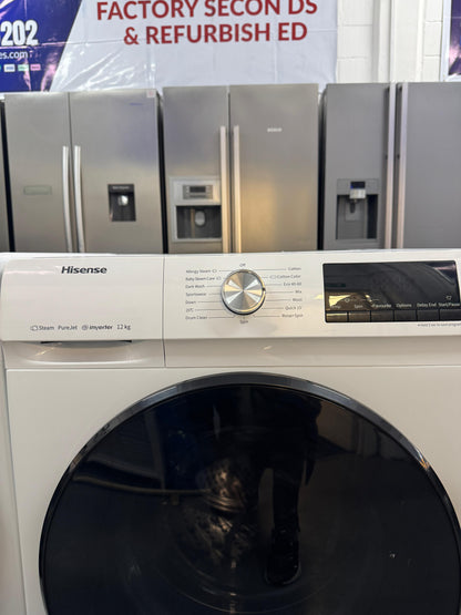 Refurbished Hisense 12 kg Steam PureJet Washing Machine | WFQY1214EVJM