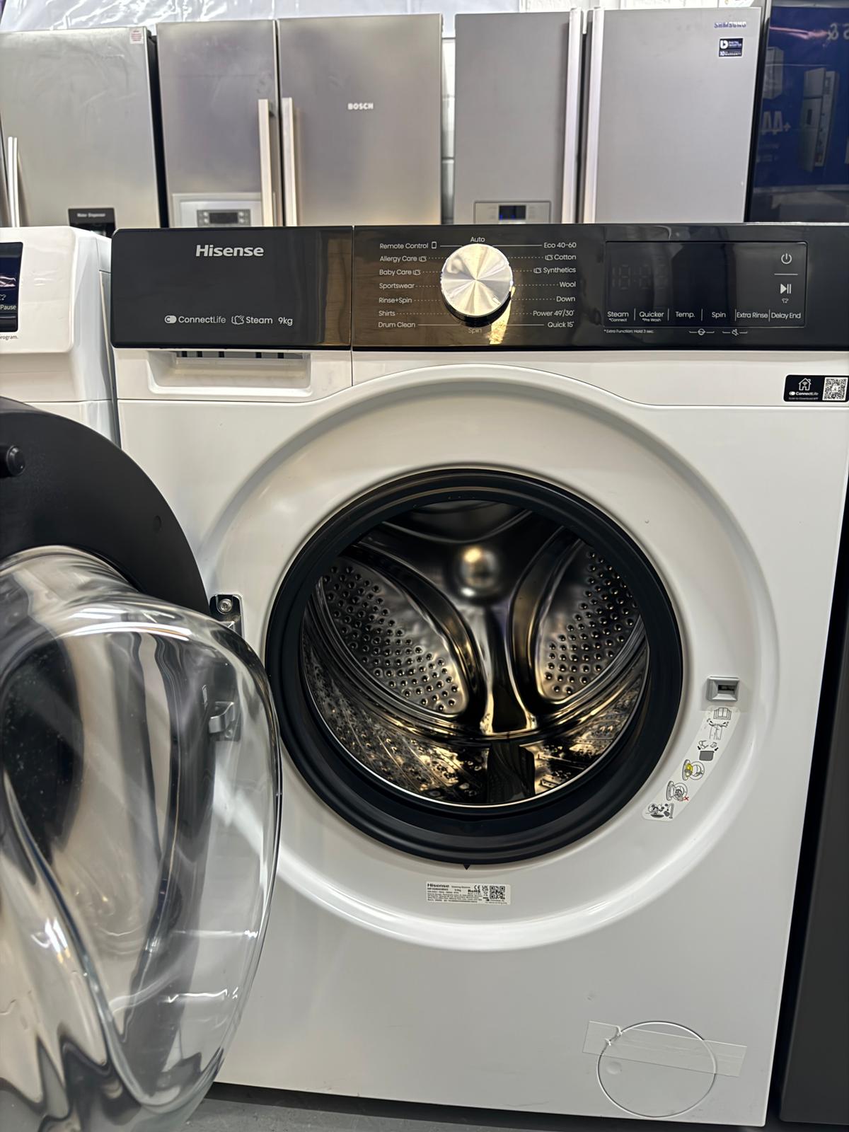 Hisense 9 kg 1400 Spin Washing Machine – Factory Seconds | WF3S9043BW3