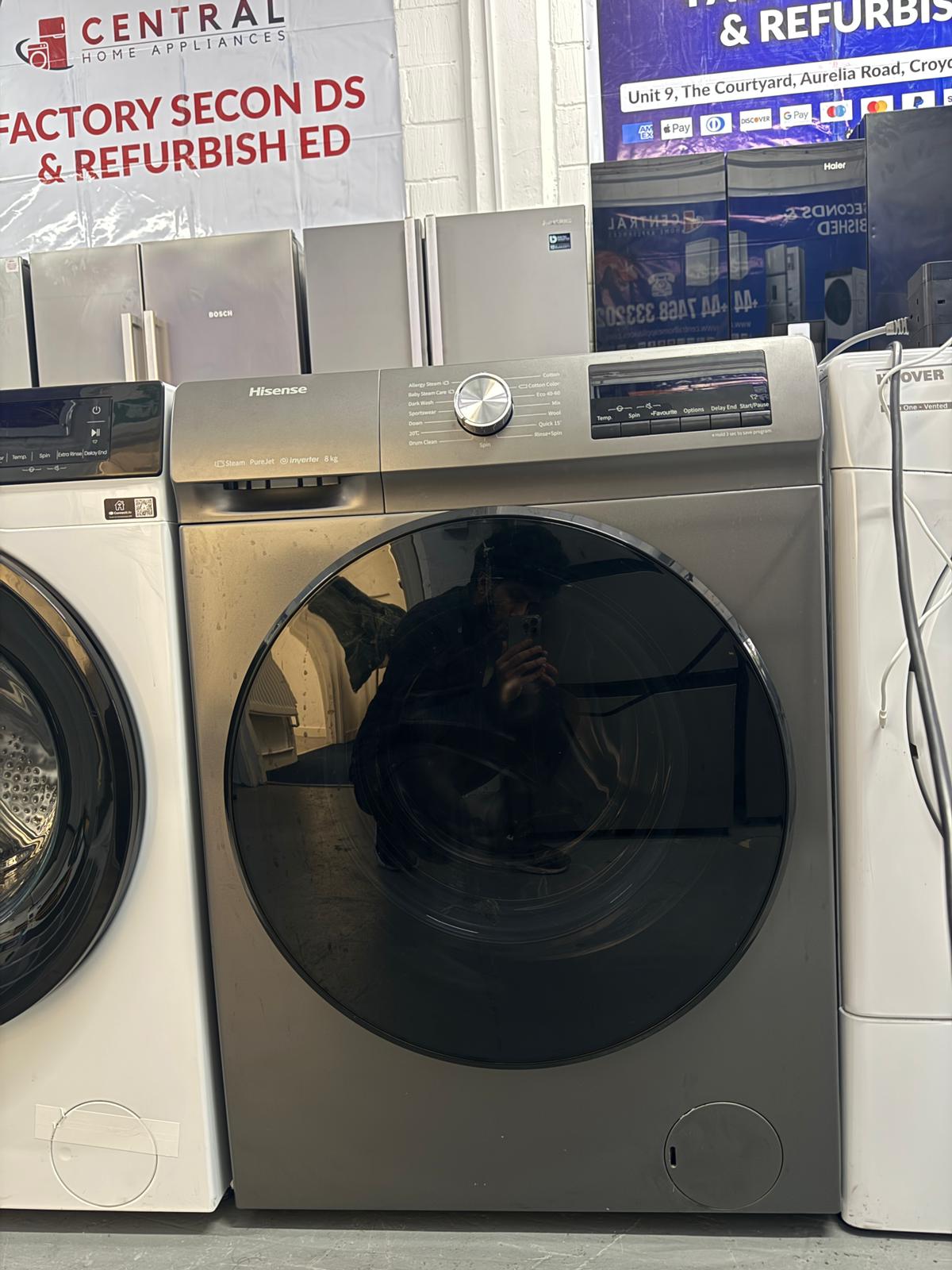 Hisense 8kg 1400 Spin Washing Machine – Factory Seconds | WFQA8014EVJMT