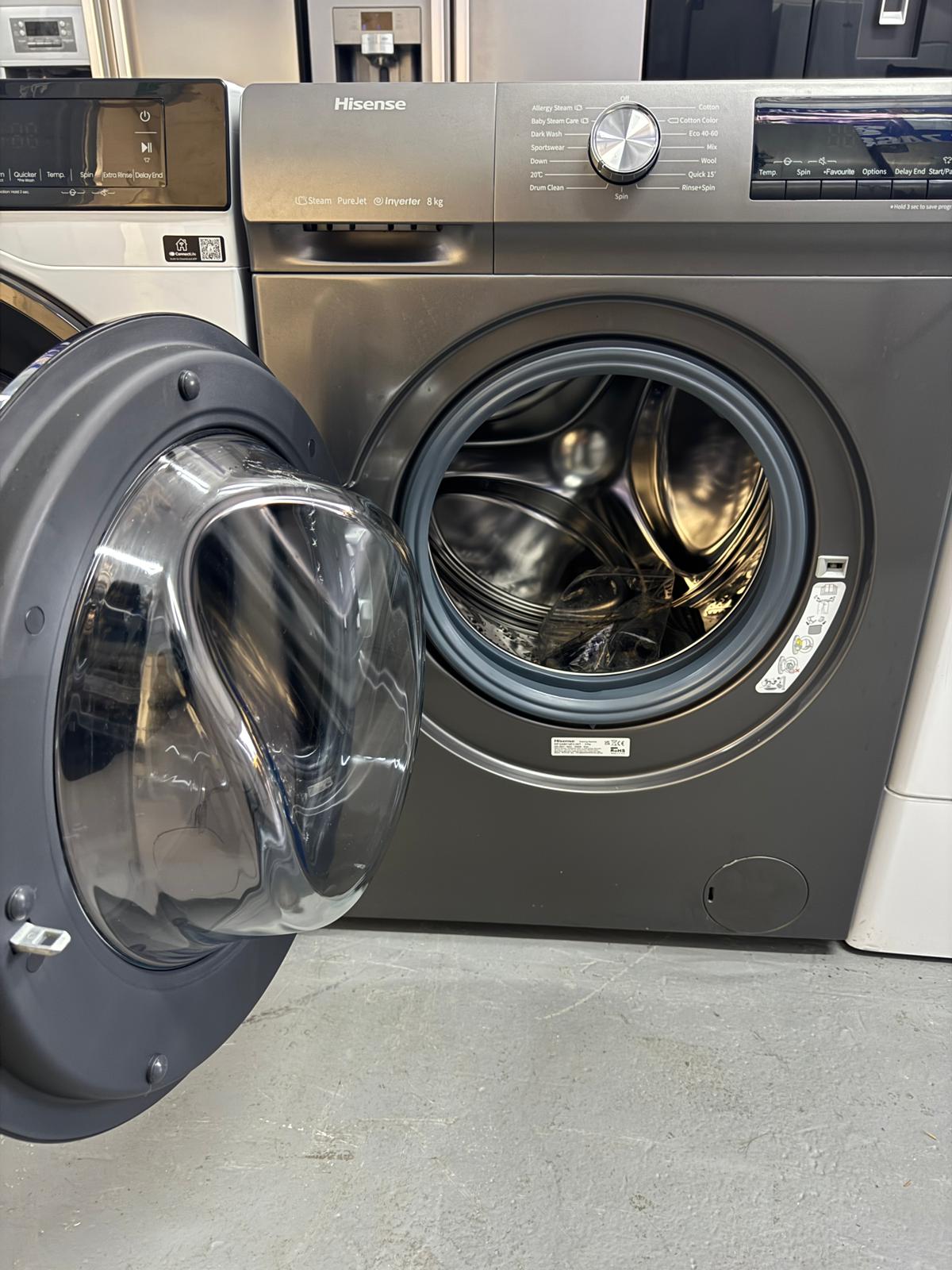 Hisense 8kg 1400 Spin Washing Machine – Factory Seconds | WFQA8014EVJMT