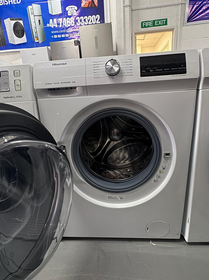 Hisense 8kg 1400 Spin Washing Machine – Factory Seconds | WFQA8014EVJM