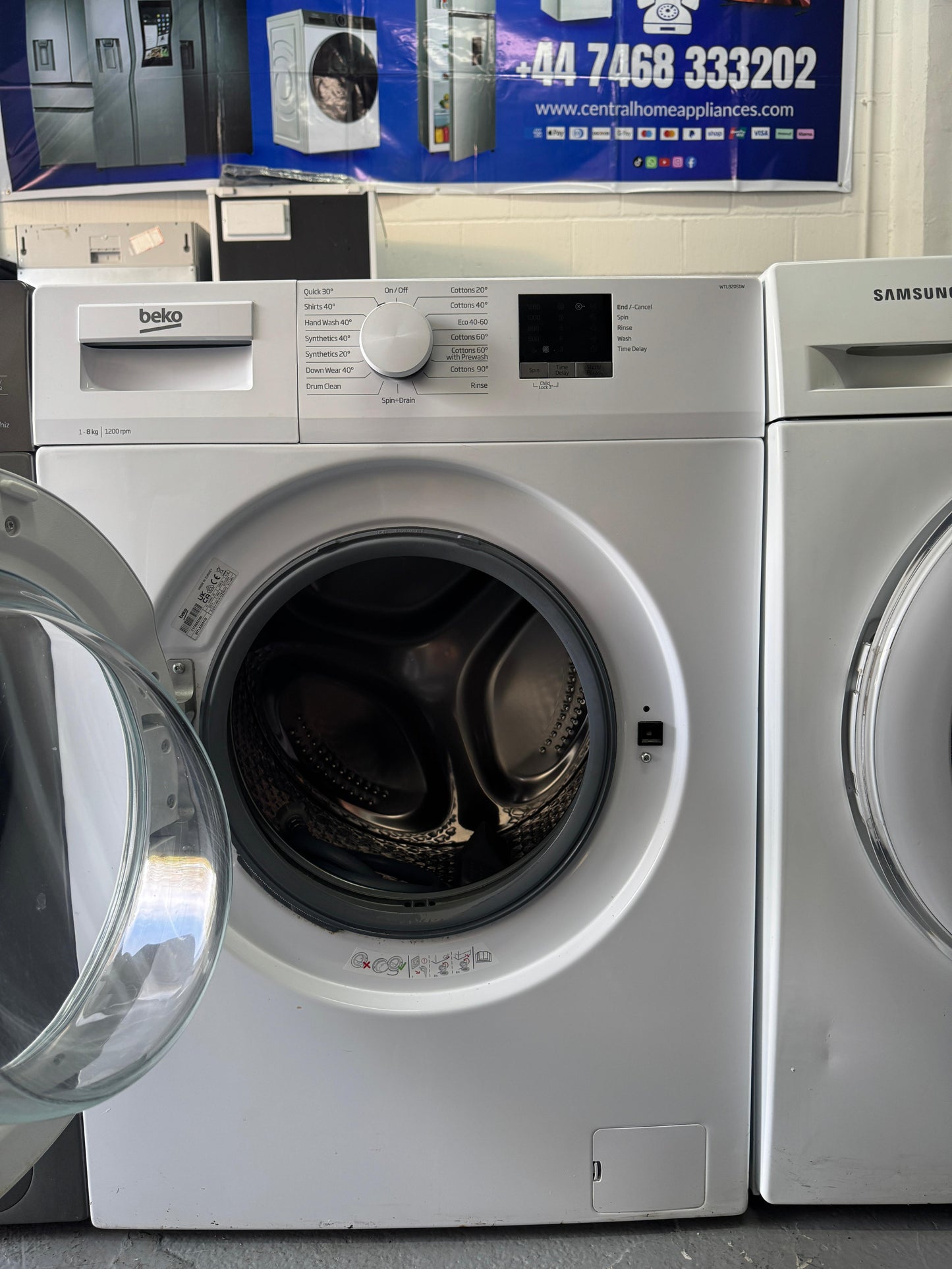 Refurbished Beko 8 kg 1200 Spin Washing Machine | WTL82051W