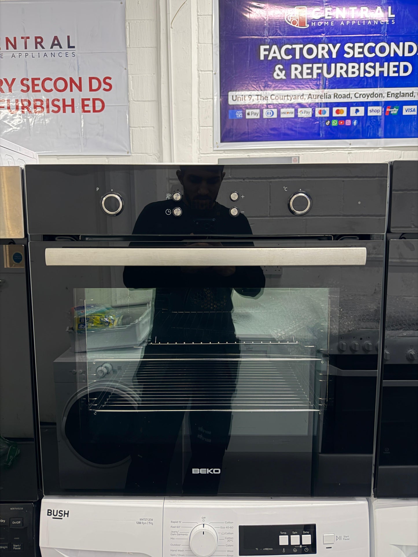 Refurbished Beko QOF243B 60cm Built-In Electric Oven – Black