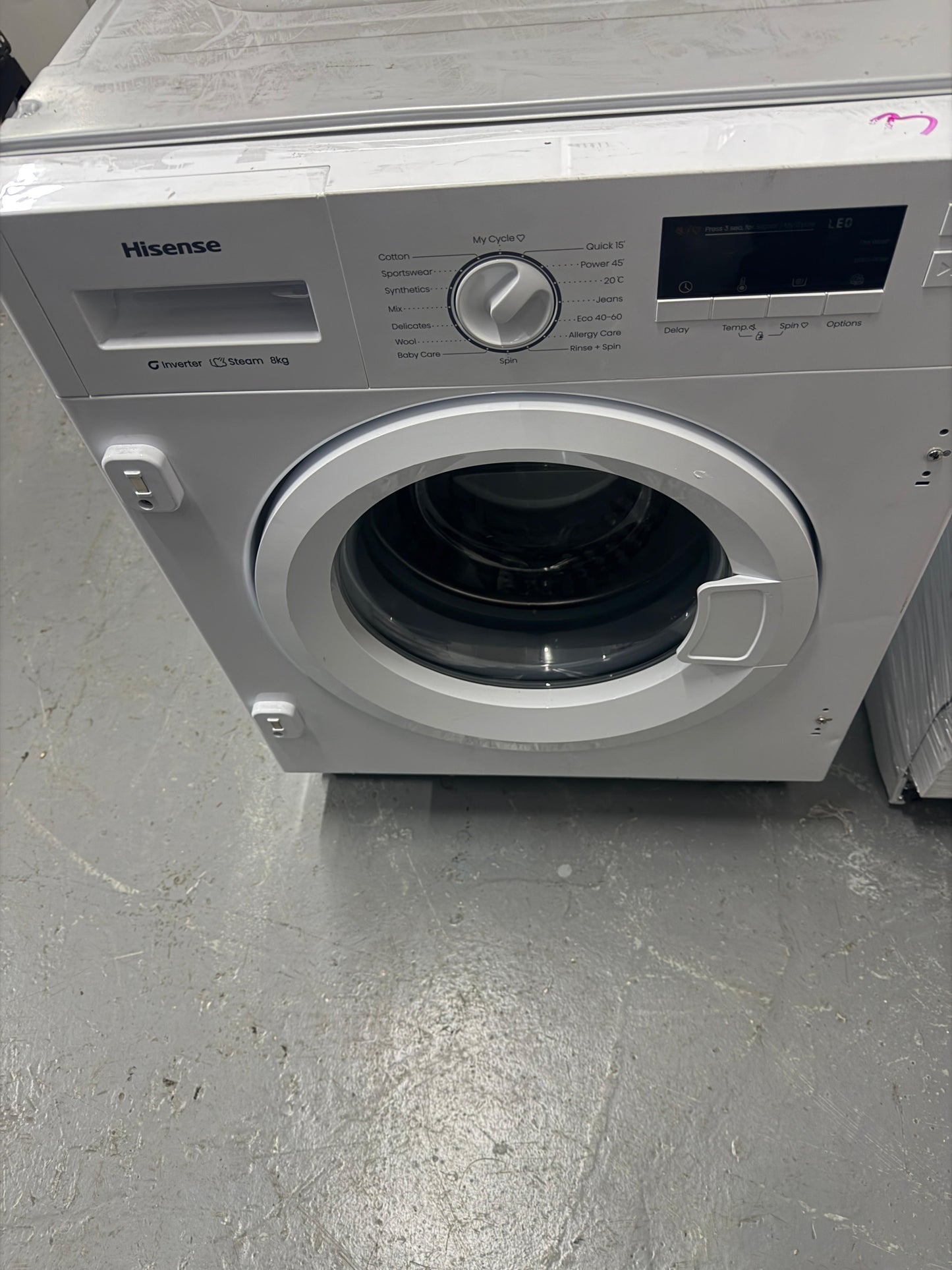Refurbished Hisense WF3M841BWI 8kg 1400rpm Integrated Washing Machine – White