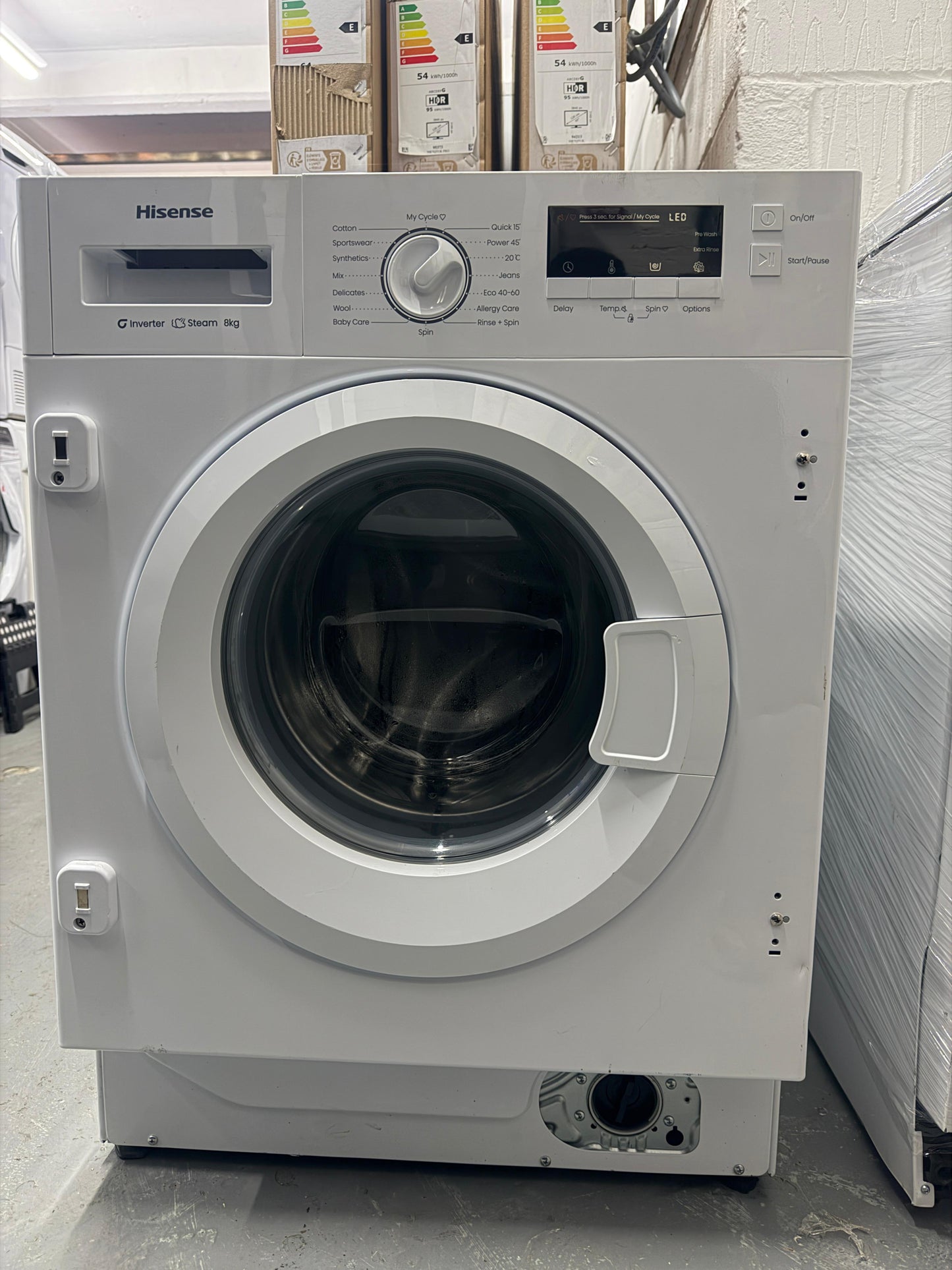 Refurbished Hisense WF3M841BWI 8kg 1400rpm Integrated Washing Machine – White