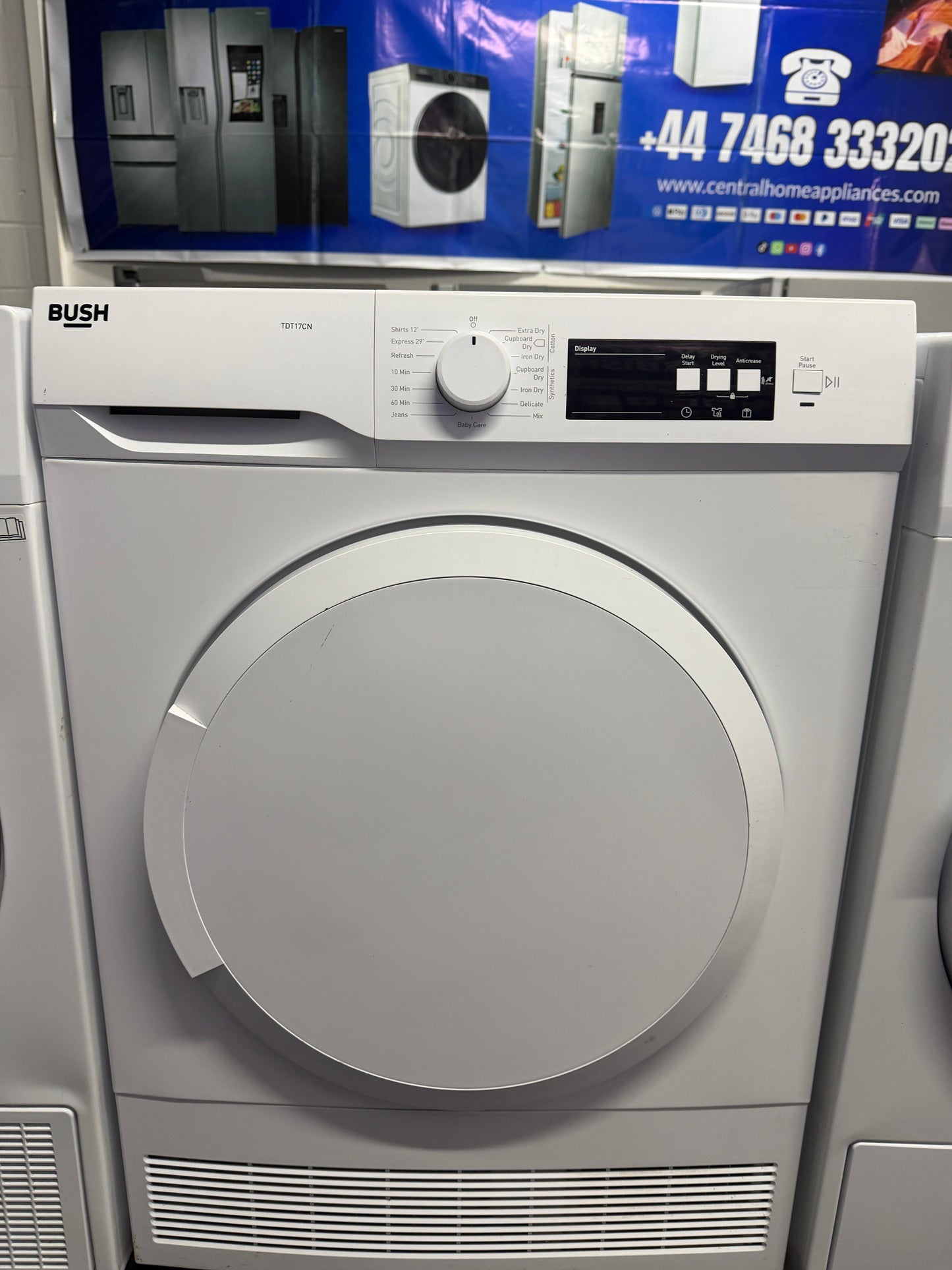 Refurbished Bush TDT17CN 7kg Condenser Tumble Dryer – White