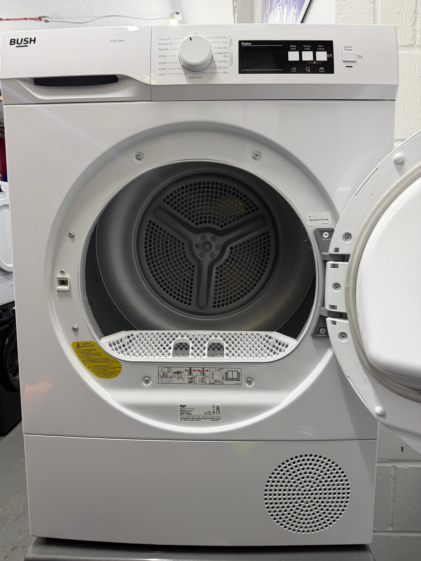 Refurbished Bush TDTE18HP 8 kg Heat Pump Tumble Dryer – White