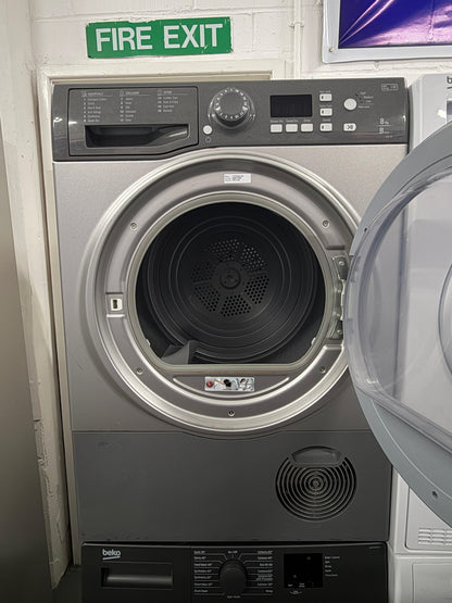 Refurbished Hotpoint FTCF87BGG 8 kg Condenser Tumble Dryer – Graphite