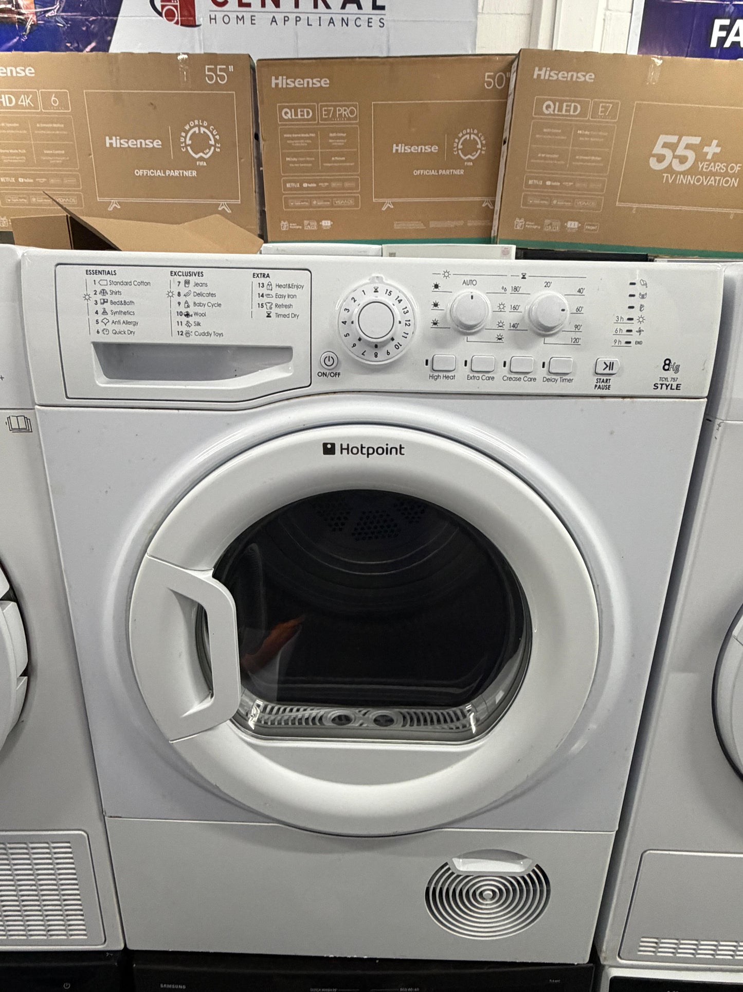 Refurbished Hotpoint TCYL757 8 kg Condenser Tumble Dryer – White