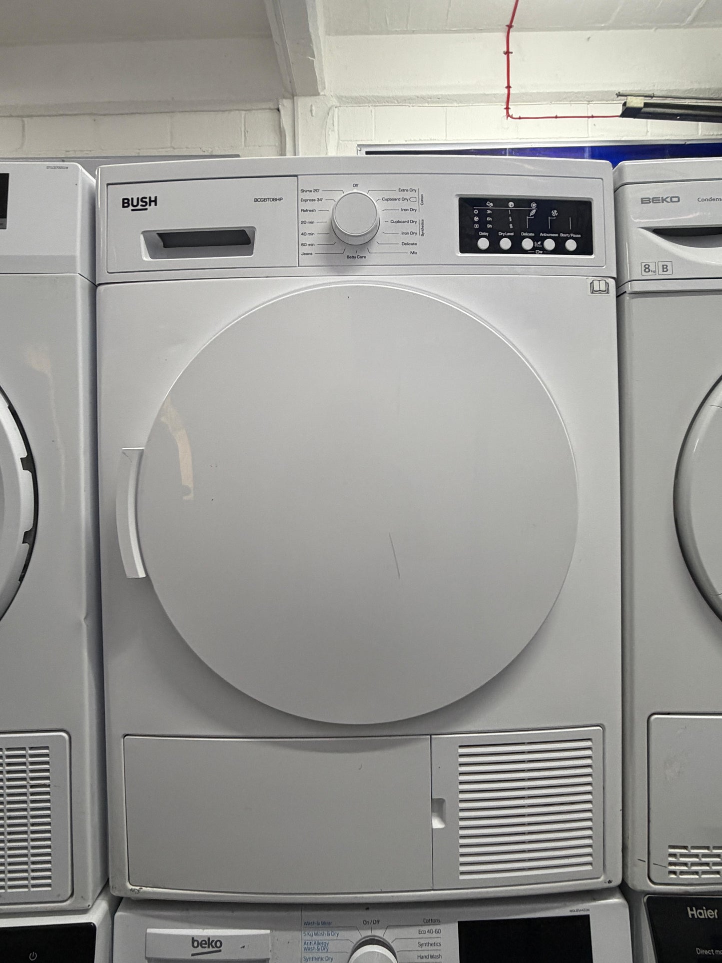 Refurbished Bush BCGBTD8HP 8 kg Heat Pump Tumble Dryer – White