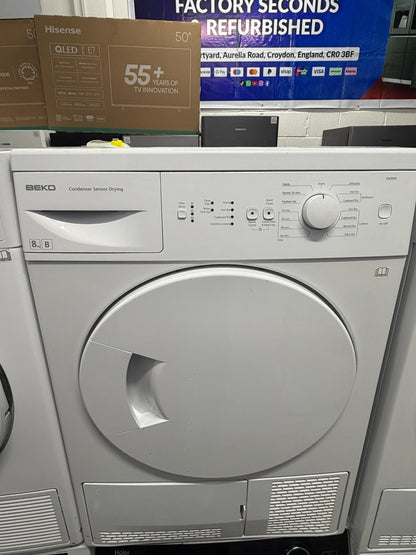 Refurbished Beko DSC85W 8 kg Condenser Tumble Dryer – White