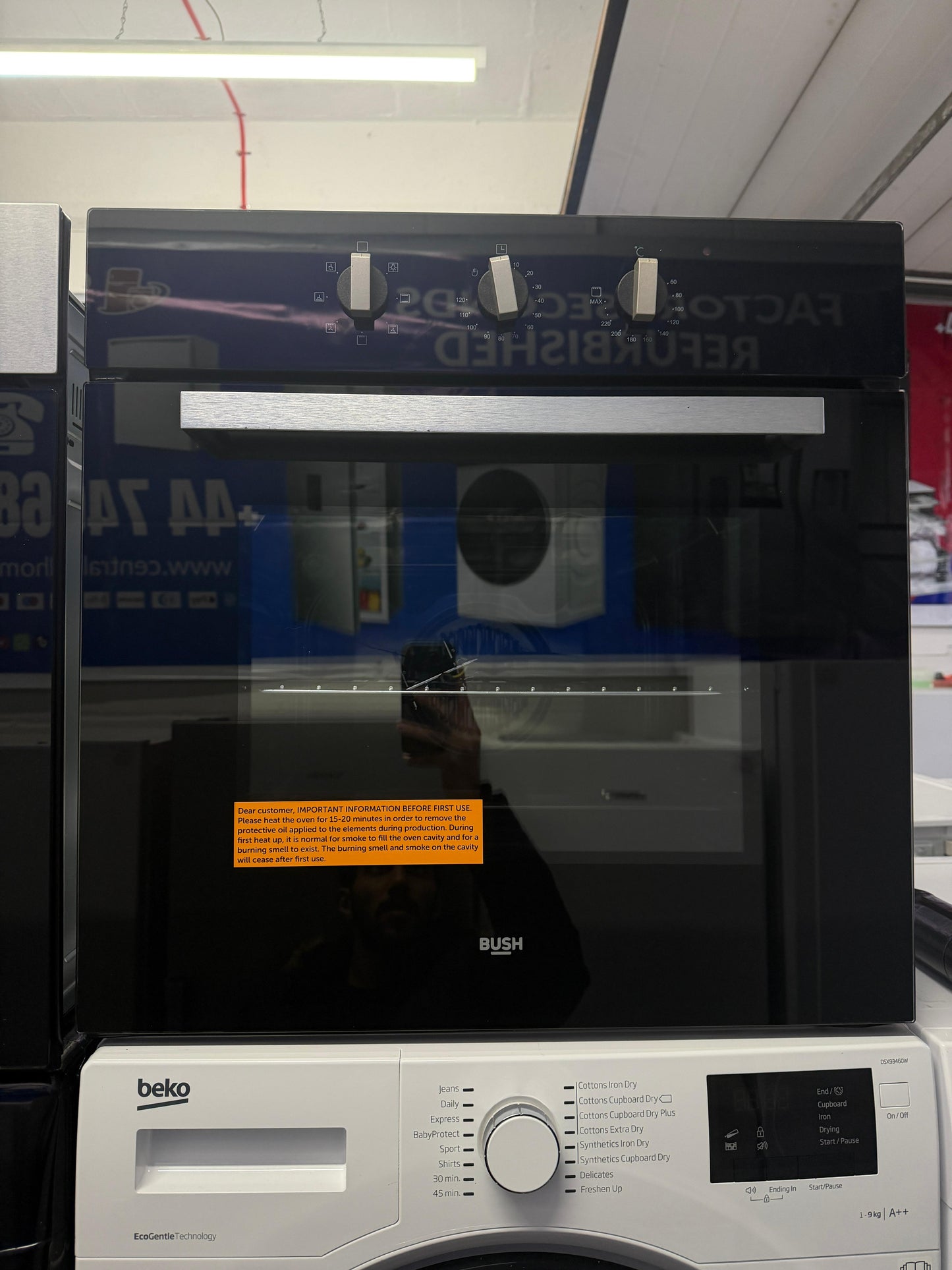 Refurbished Bush BIBFOBAX Built-In Single Electric Oven – Black