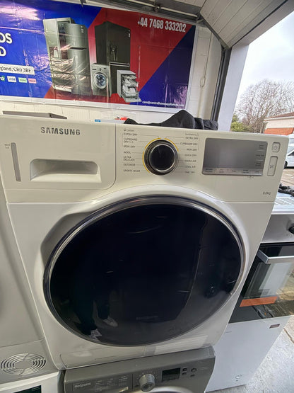 Refurbished Samsung DV80H8100HW 8 kg Heat Pump Tumble Dryer - White