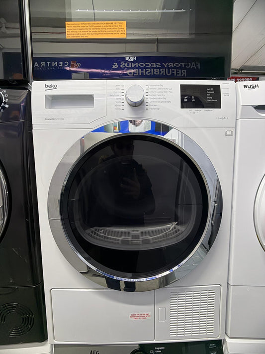 Refurbished Beko DSX93460W 9 kg Heat Pump Tumble Dryer - White - Grade A