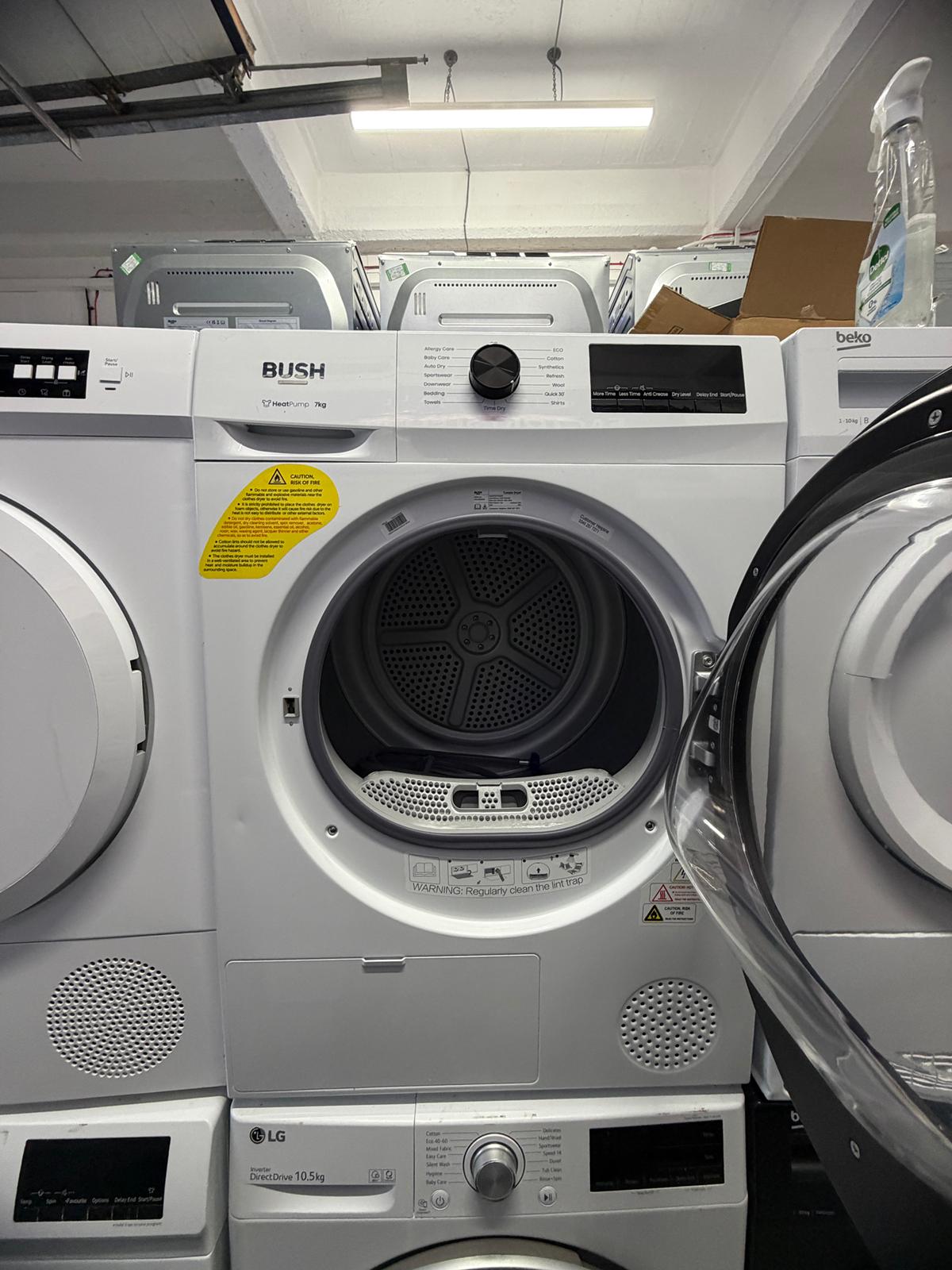 Refurbished Bush TDHP7KG2025 7 kg Heat Pump Tumble Dryer – White - Grade A