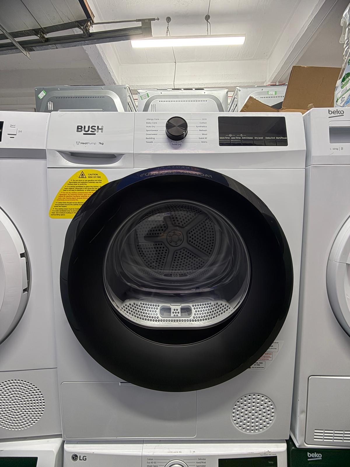 Refurbished Bush TDHP7KG2025 7 kg Heat Pump Tumble Dryer – White - Grade A