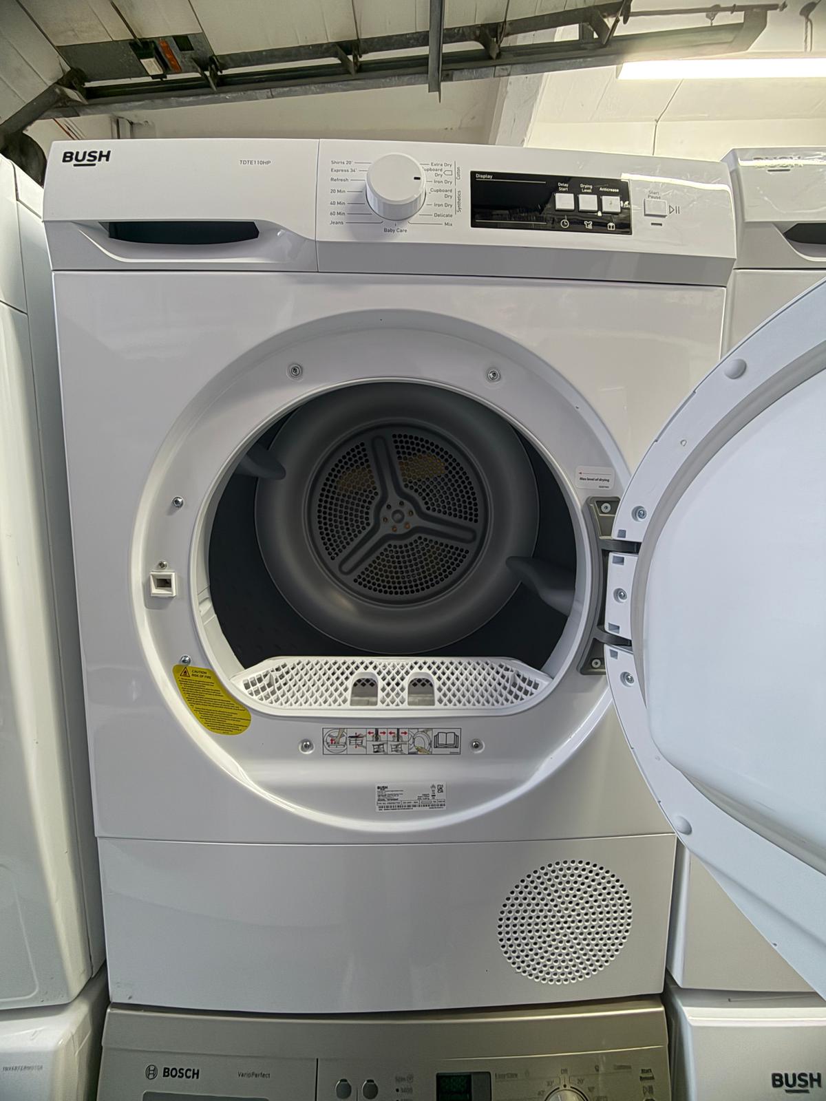 Refurbished Bush TDTE110HP 10 kg Heat Pump Tumble Dryer - White