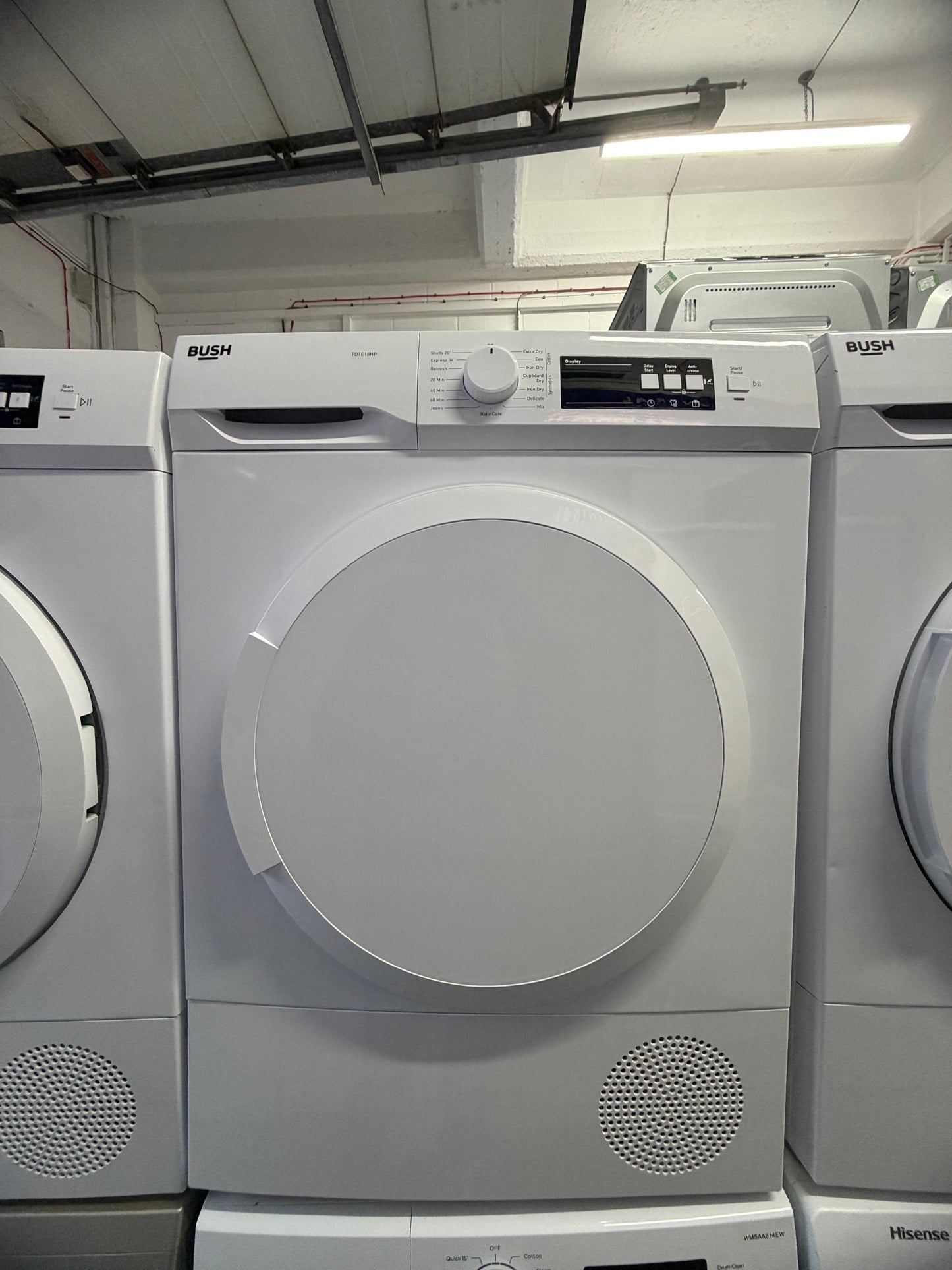 Refurbished Bush TDTE18HP 8 kg Heat Pump Tumble Dryer – White - Grade A