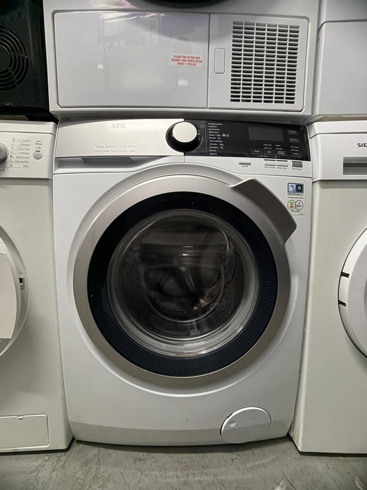 Refurbished AEG L7FEE865R 8 kg 1600 Spin ProSteam Freestanding Washing Machine – White