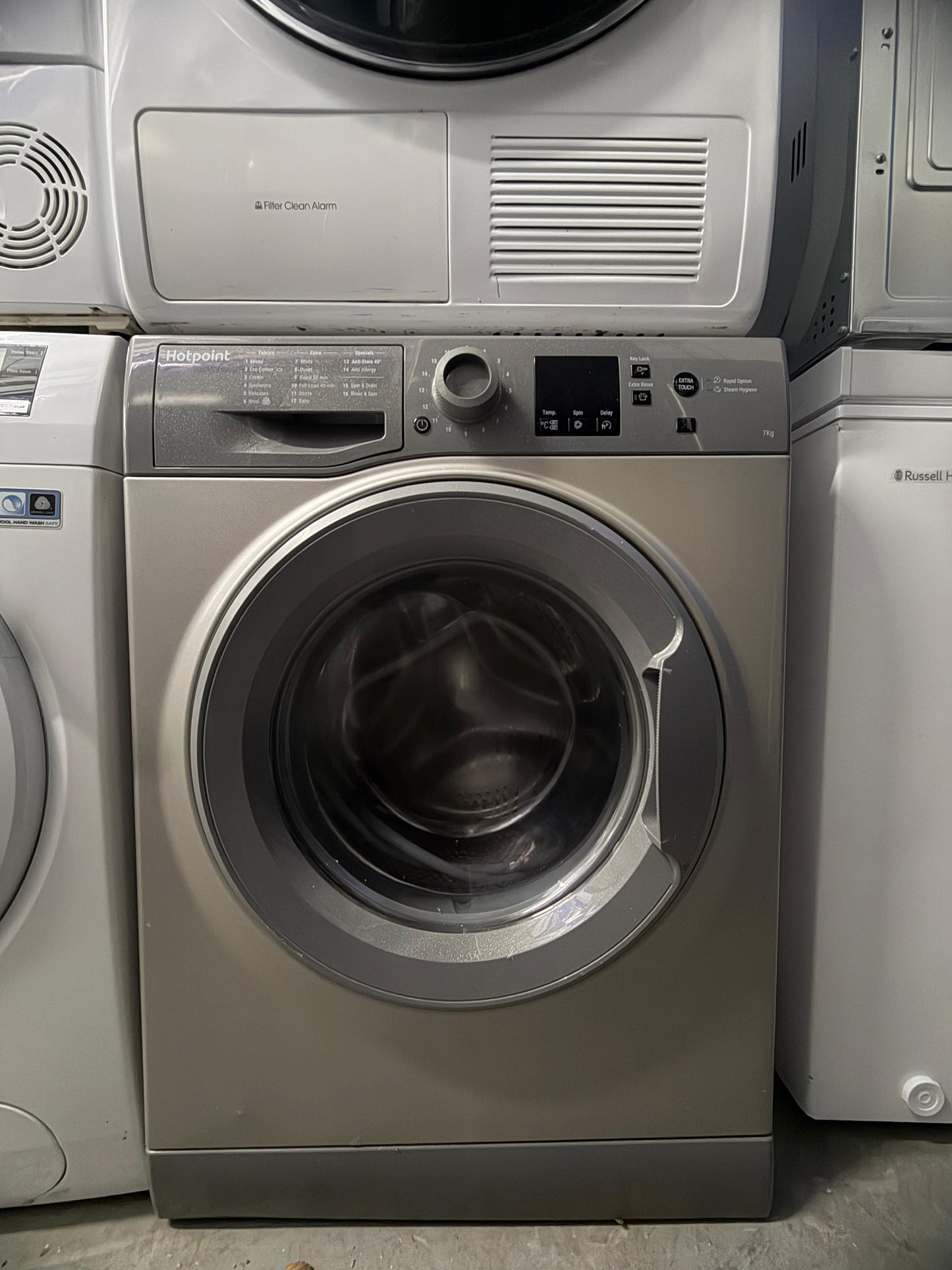 Refurbished Hotpoint NSWR843CGK 7 kg 1400 Spin Freestanding Washing Machine – Graphite