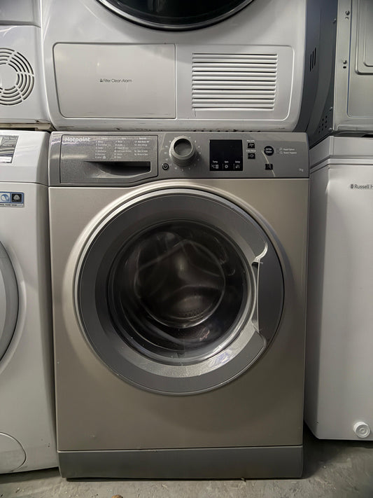 Refurbished Hotpoint NSWR843CGK 7 kg 1400 Spin Freestanding Washing Machine – Graphite