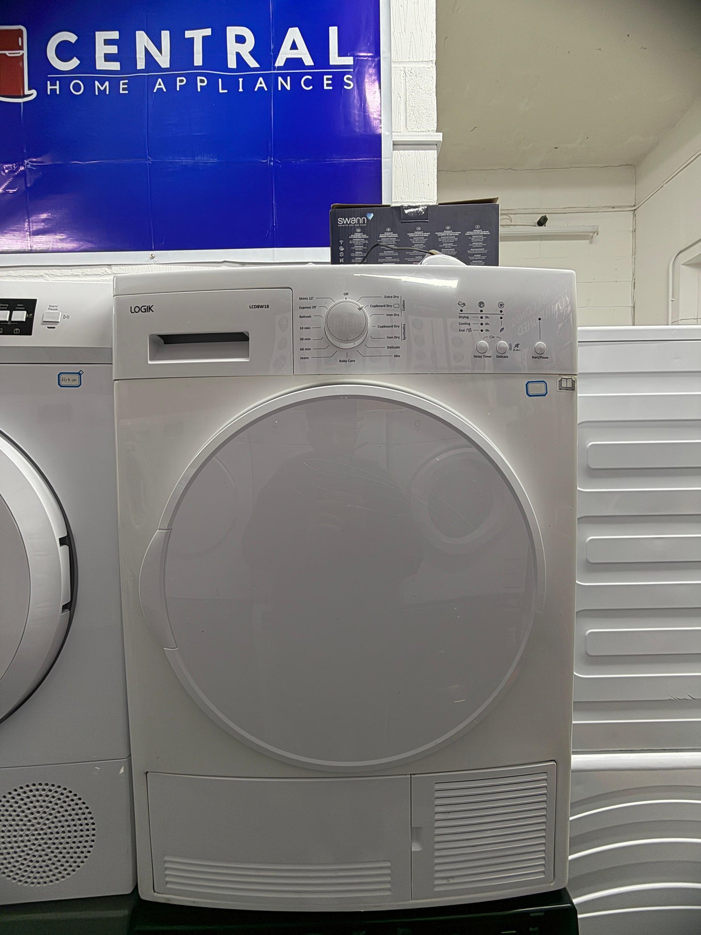 Refurbished Logik LCD8W18 8 kg Condenser Tumble Dryer - White