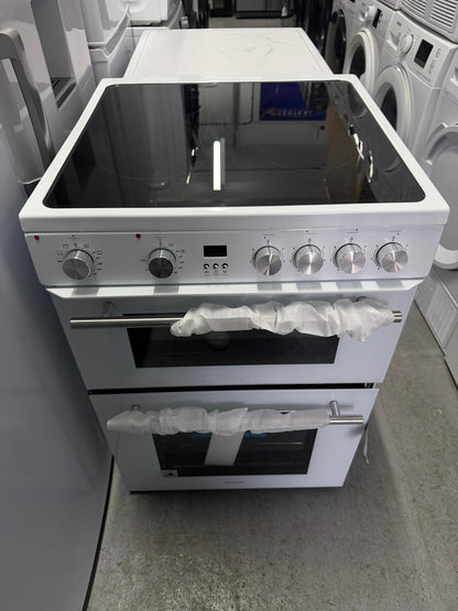 Hisense HDE3211BWUK 60cm Double Oven Electric Cooker – White – New Grade A