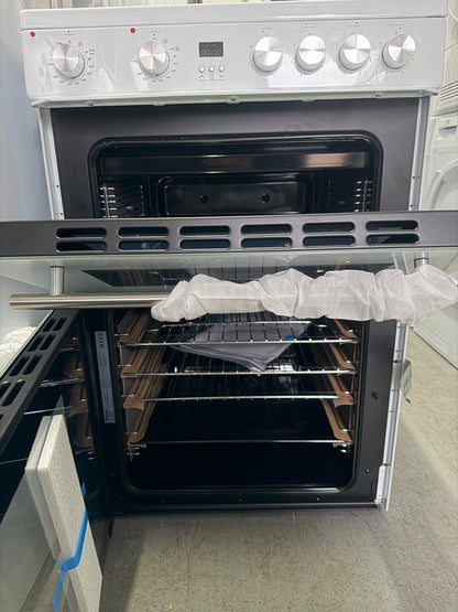 Hisense HDE3211BWUK 60cm Double Oven Electric Cooker – White – New Grade A