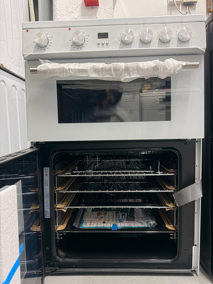 Hisense HDE3211BWUK 60cm Double Oven Electric Cooker – White – New Grade A