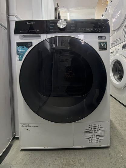 Hisense DH5S102BW 10kg Heat Pump Tumble Dryer – White – Factory Seconds