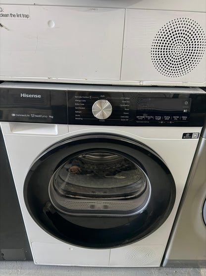 Refurbished Hisense DH3S902BW3 9kg Heat Pump Tumble Dryer - White - Grade A