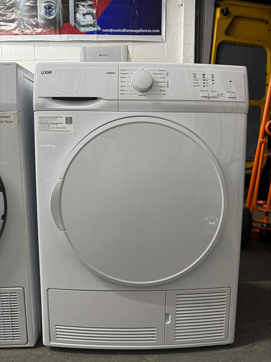 Refurbished Logik LCD8W23 8 kg Condenser Tumble Dryer - White