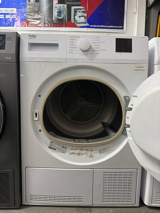 Refurbished Beko DTKCE80021W 8 kg Condenser Tumble Dryer - White