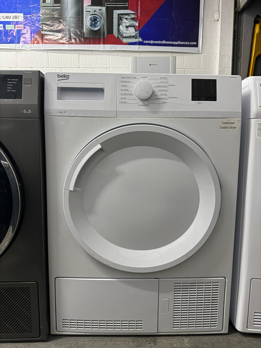 Refurbished Beko DTKCE80021W 8 kg Condenser Tumble Dryer - White