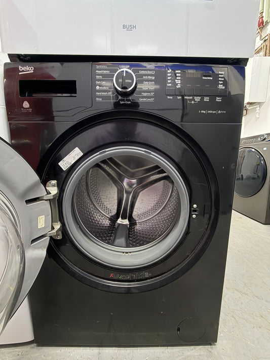 Refurbished Beko WX842430B 8 kg 1400 RPM A+++ Washing Machine - Black