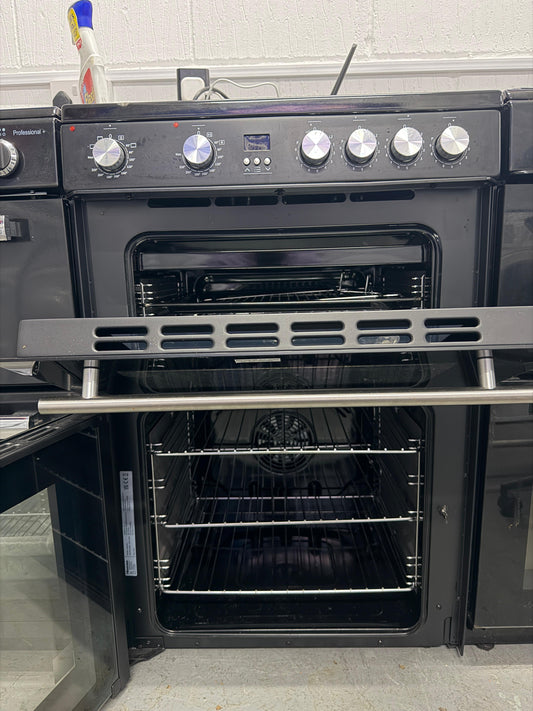 Refurbished Hisense HDE3211BIBUK 60 cm Double Oven Electric Cooker with Induction Hob