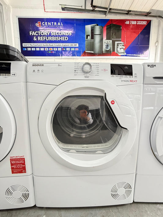 Refurbished Hoover DXC8DE80 8 kg Condenser Tumble Dryer - White