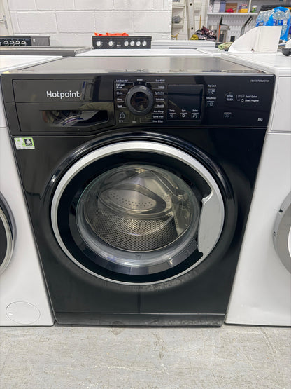 Refurbished Hotpoint NSWM843CBSUKN 8kg 1400 Spin Washing Machine - Black