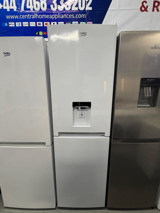 Refurbished Beko CFG4582DW 50/50 Frost Free Fridge Freezer with Water Dispenser - White