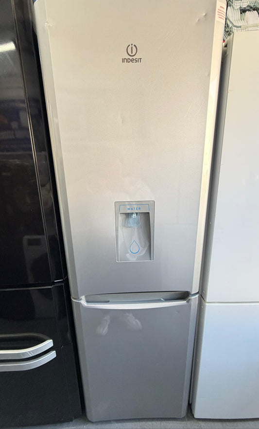 Refurbished Indesit BIAA13PFSIWDUK 283 L 60/40 Fridge Freezer with Water Dispenser - Silver