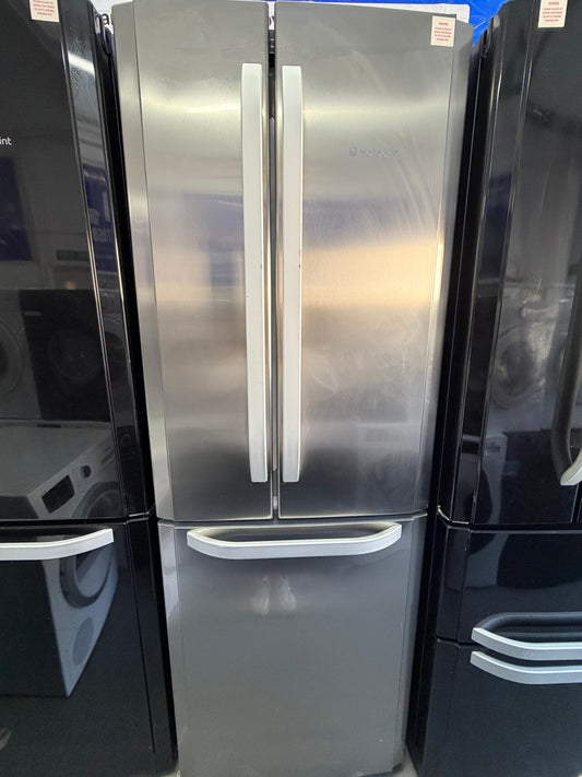 Refurbished Hotpoint FFU3DX 450 L Frost Free Fridge Freezer - Stainless Steel
