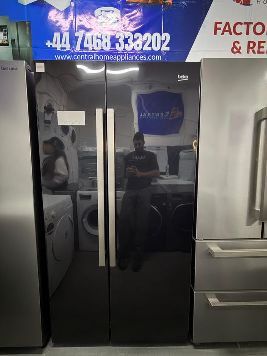 Refurbished Beko ASL141B 558 L American Style Fridge Freezer - Black