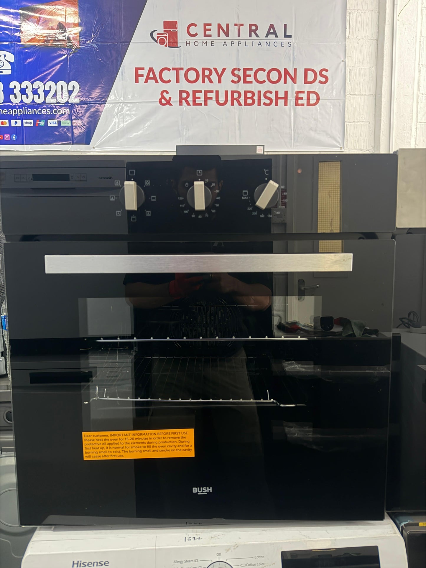 Bush BIBFOBAX Built-In Electric Single Oven - Black - Unused Grade A