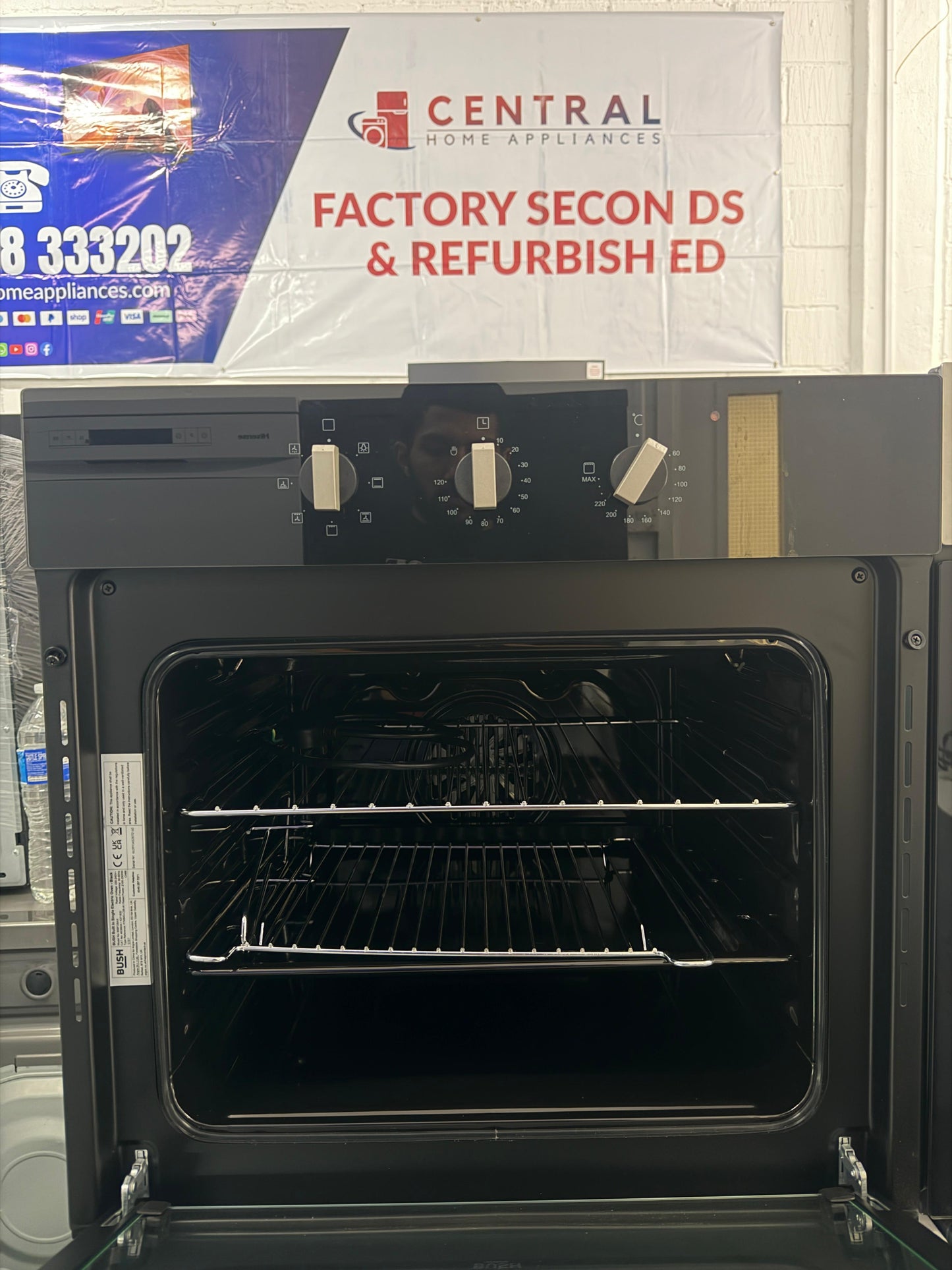 Bush BIBFOBAX Built-In Electric Single Oven - Black - Unused Grade A