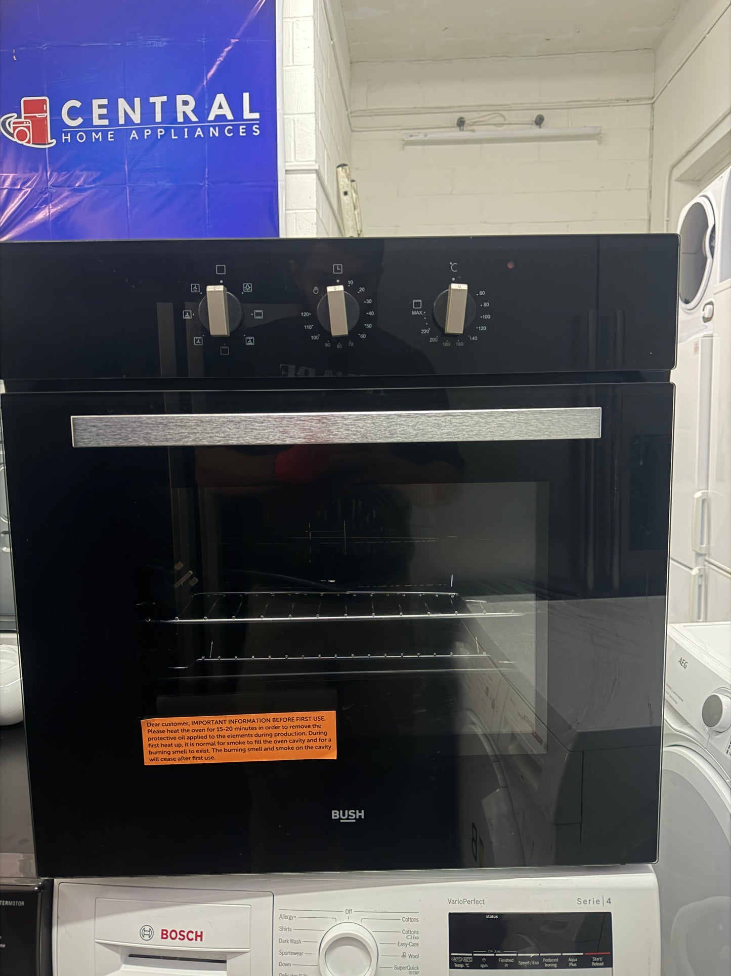 Bush BIBFOBAX Built-In Electric Single Oven - Black - Unused Grade A