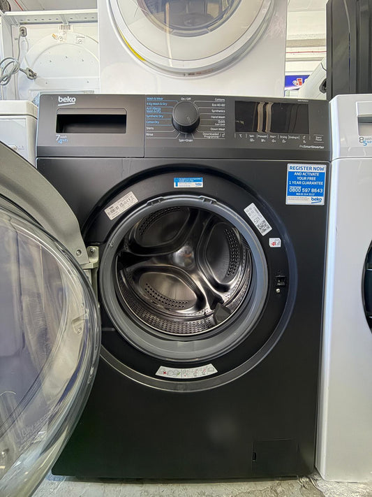 Refurbished Beko WDK742421A 7kg/4kg Washer Dryer - Black - Grade A