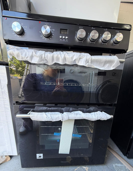 Refurbished Hisense HDE3211BBUK 60cm Electric Cooker With Ceramic Hob - Black