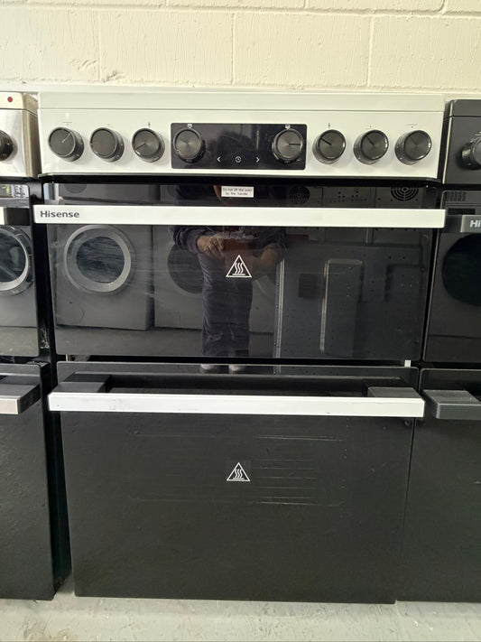 Refurbished Hisense HDCEC6C20W 60cm Electric Cooker with Ceramic Hob - White