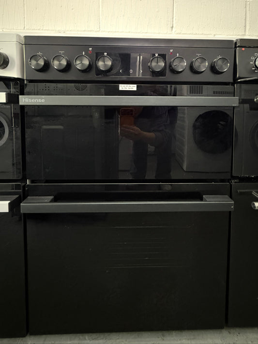 Refurbished Hisense HDCEC6C20B 60cm Electric Cooker with Ceramic Hob - Black